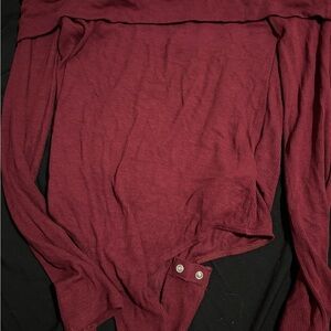 Burgundy Long Sleeve Top